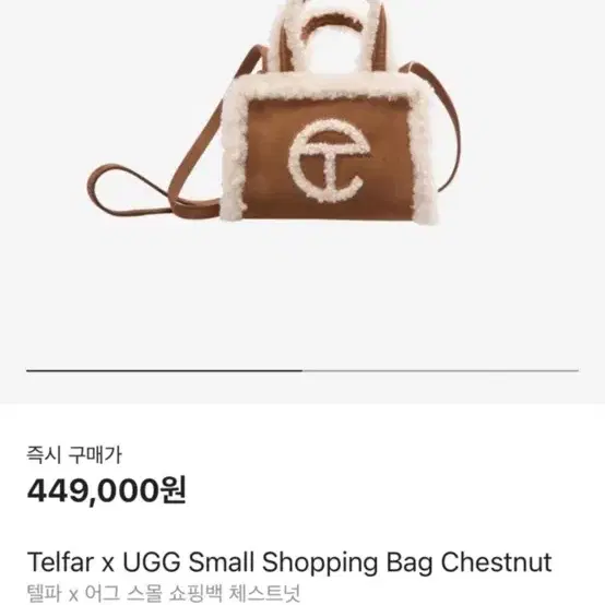 Telfar x UGG 어그 미니 스몰 쇼핑백 체스트넛