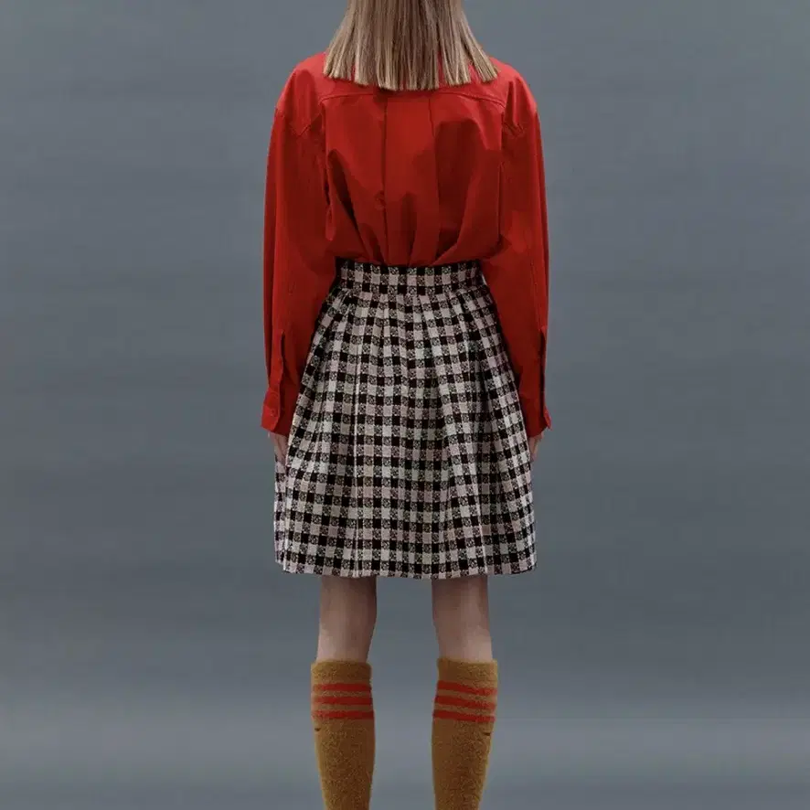 낸시부 Check Pattern Tweed Skirts