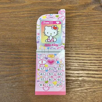 레트로 레어 헬로키티핸드폰형 메모장