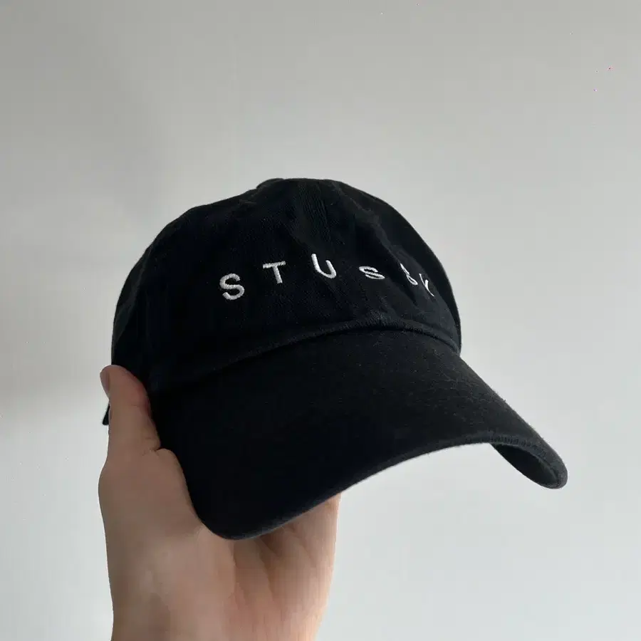 stussy 스투시 로고 블랙 베이직 볼캡