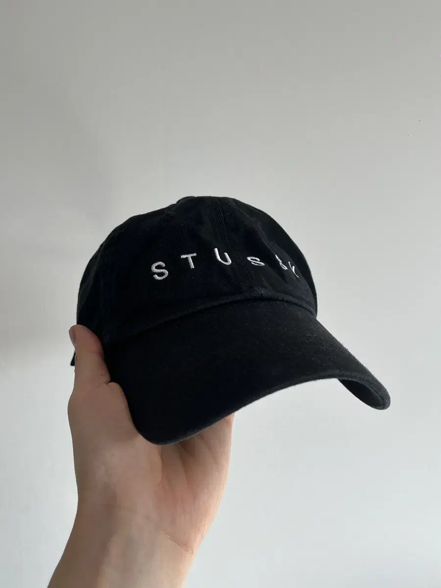 stussy 스투시 로고 블랙 베이직 볼캡