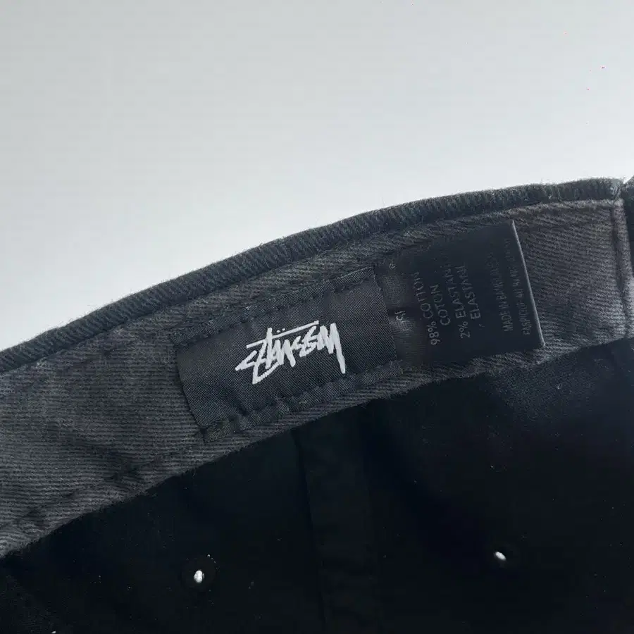 stussy 스투시 로고 블랙 베이직 볼캡