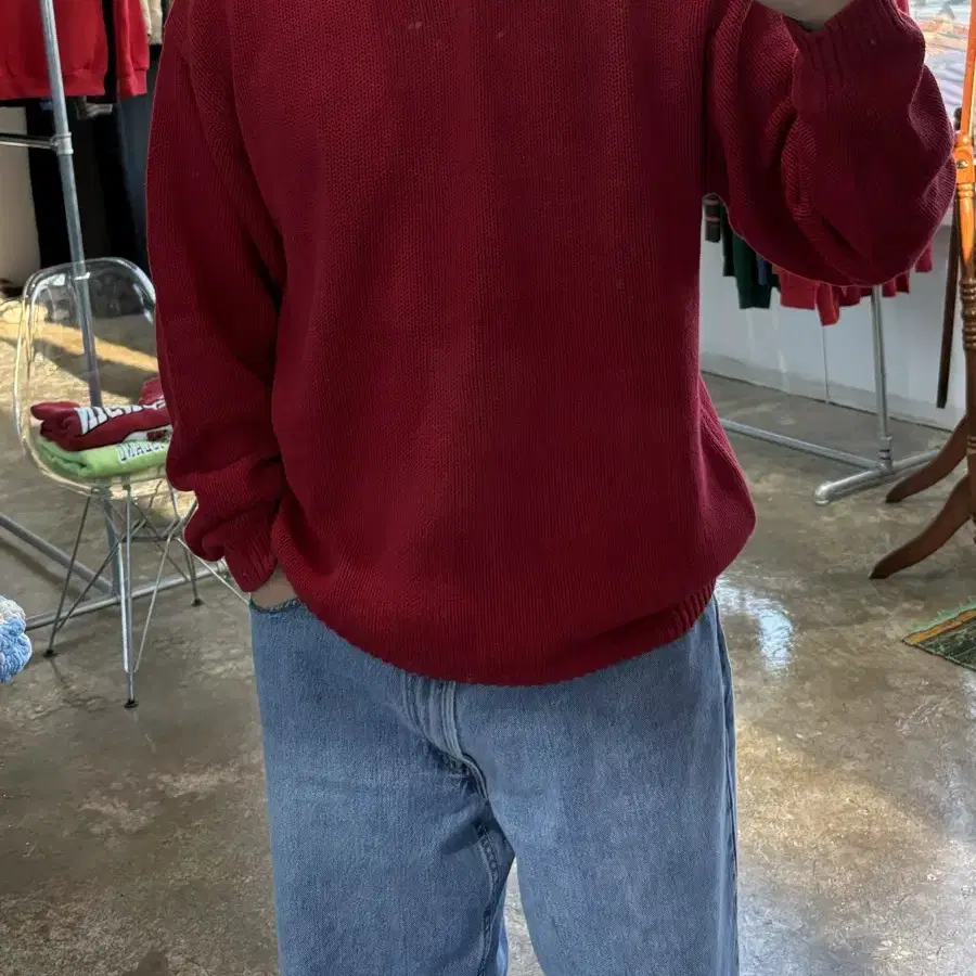 90s Eddie Bauer red sweater