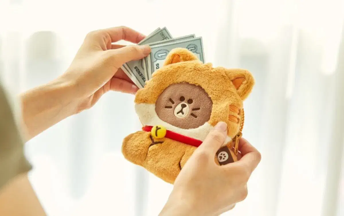 Line Friends Kitten Brown Cheese Mini Pouch