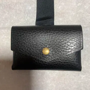 JUNred TINY-001 블랙 가죽 카드 케이스