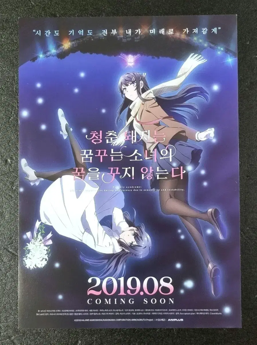 [영화팜플렛] 청춘돼지는꿈꾸는소녀의꿈을꾸지않는다 (2019) 영화전단지