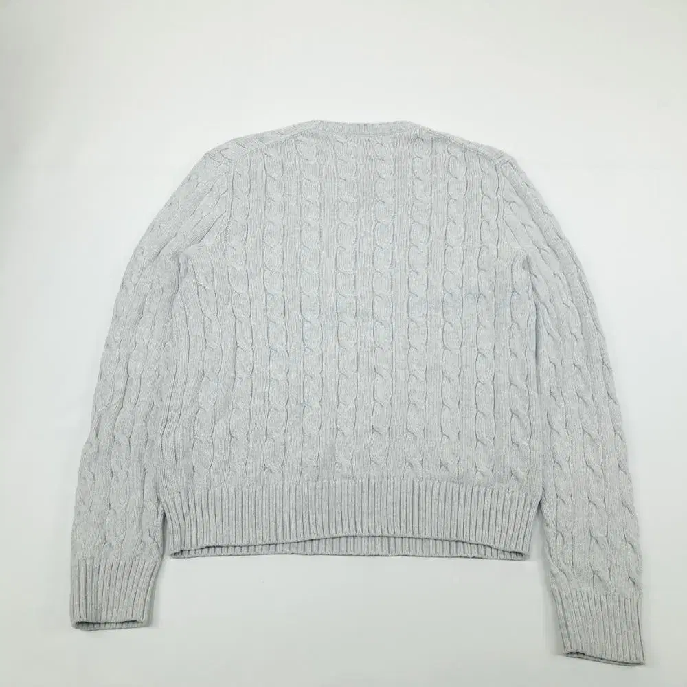 (CS948)M 폴로 꽈배기 아이스그레이 QR 케이블 니트 스웨터knit