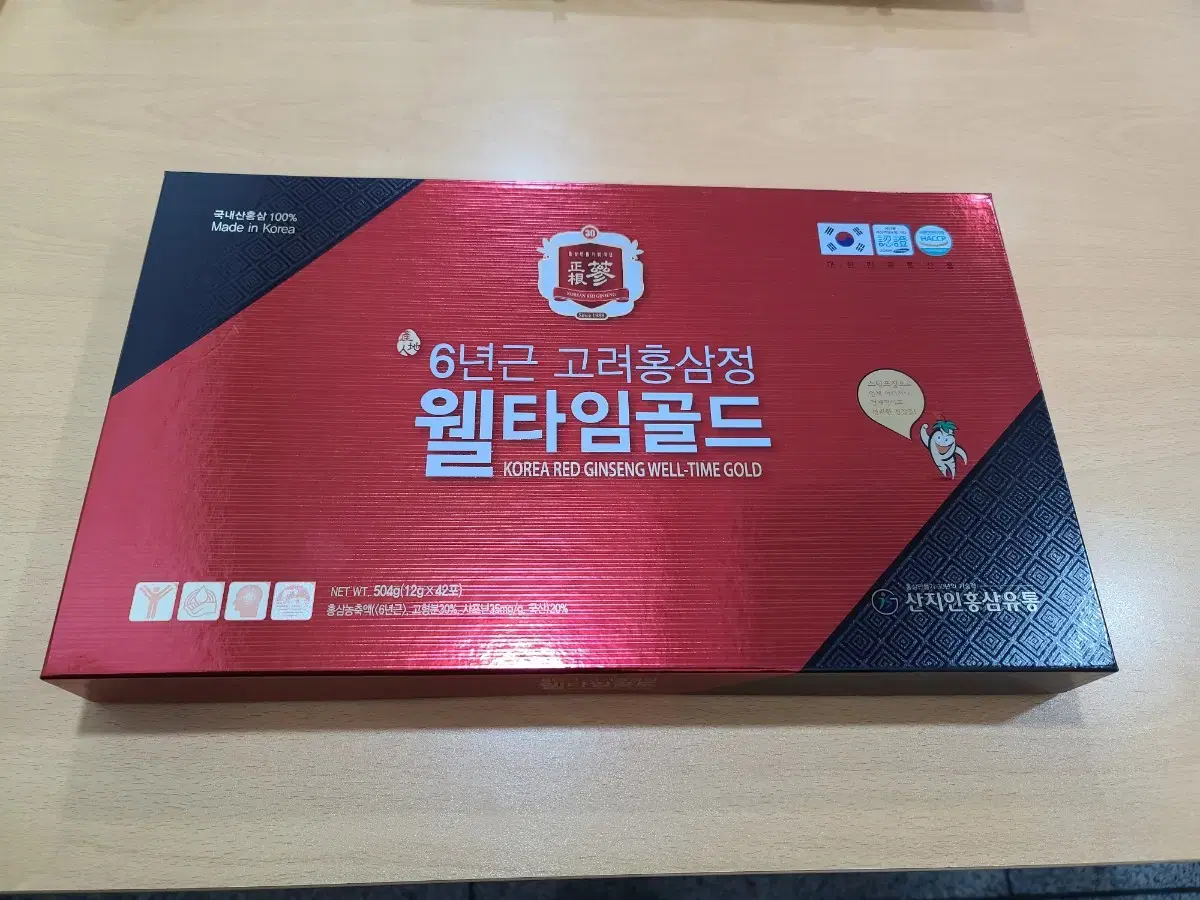 6년근 고려홍삼정 웰타임골드 504g (12g X 42포) [원산지:국산