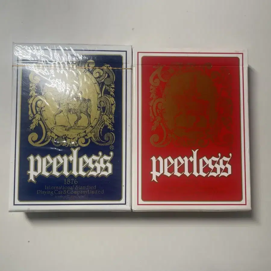 peerless 1876 트럼프 카드 블루(미개봉)+레드(사용) 일괄 판