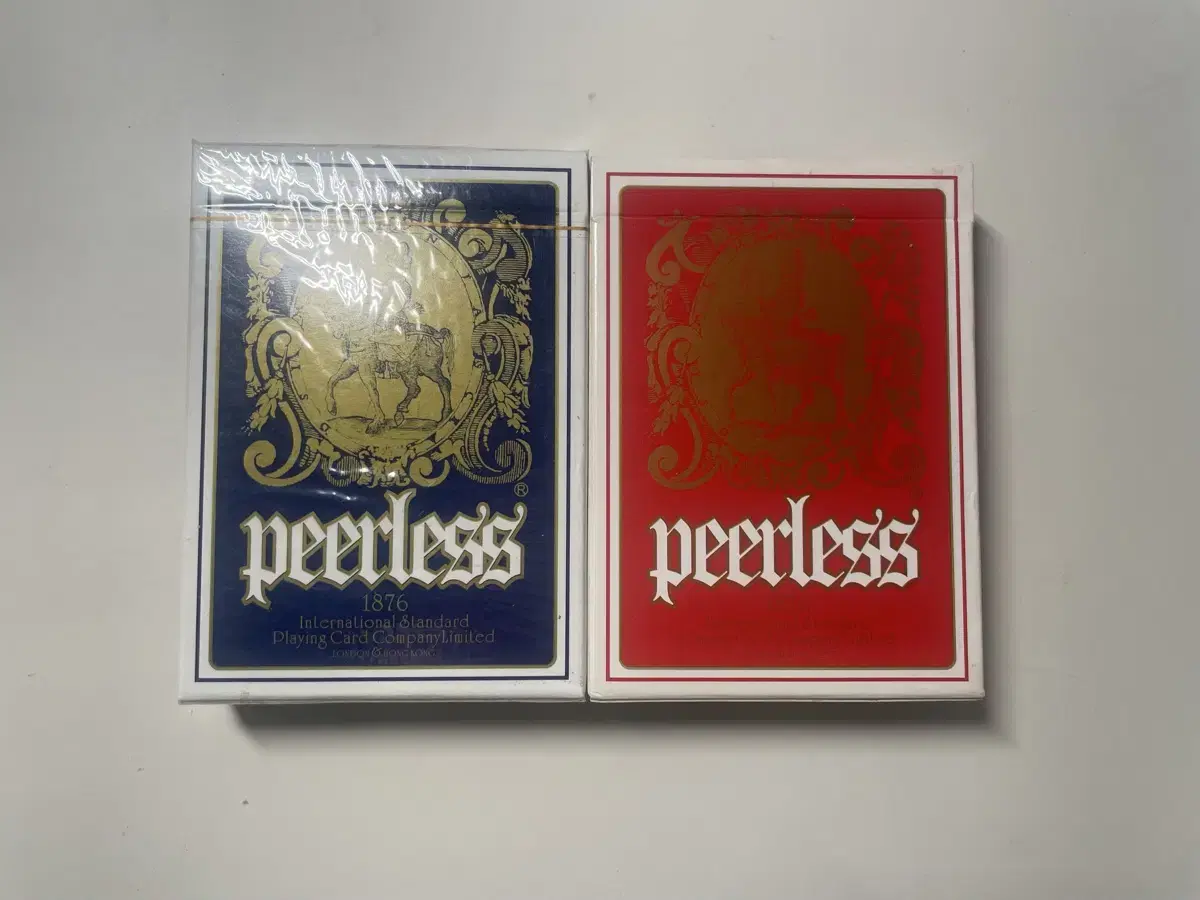 peerless 1876 트럼프 카드 블루(미개봉)+레드(사용) 일괄 판