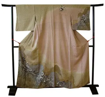 새상품급 크레이프 원단 금채가공염색 호몬기(순수실크)재단상[HH1023]