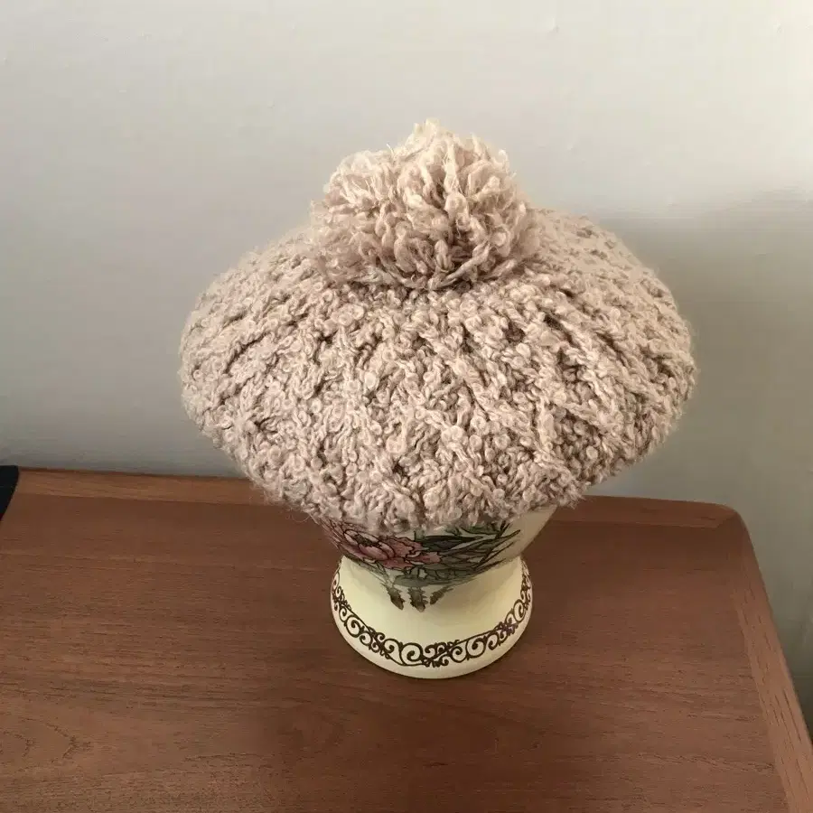 vintage wool pom-pom hat