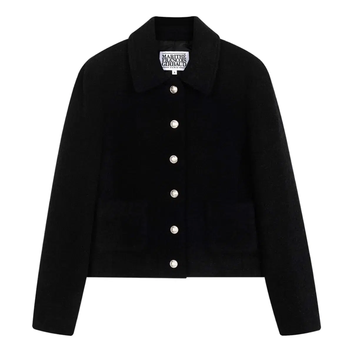 마리떼 W CLASSIC TWEED COLLAR JACKET black