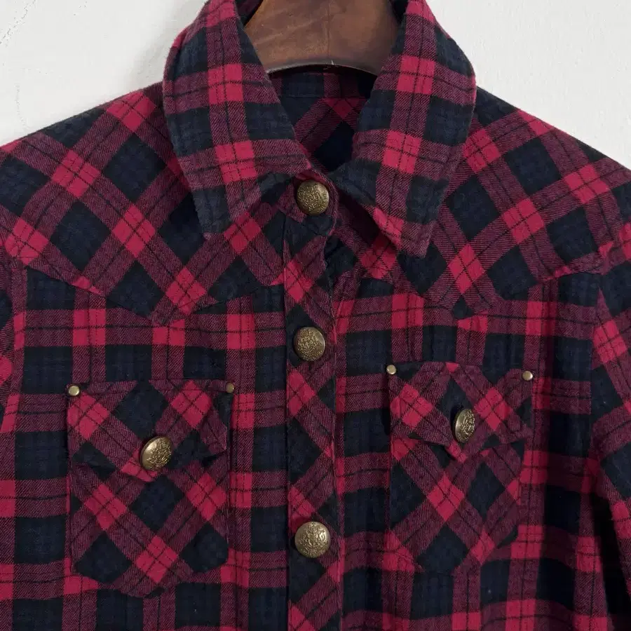 Vintage Flannel Check Long Shirt