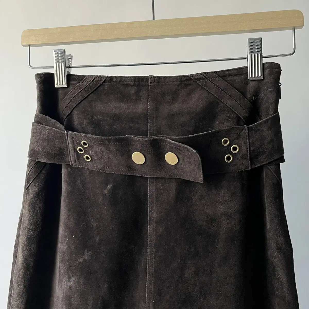 GUCCI 90's cow leather Skirt ( 이태리제 )