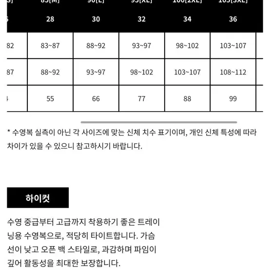 후그 펀샤인 피스타치오 미들컷 수영복 실내 강습