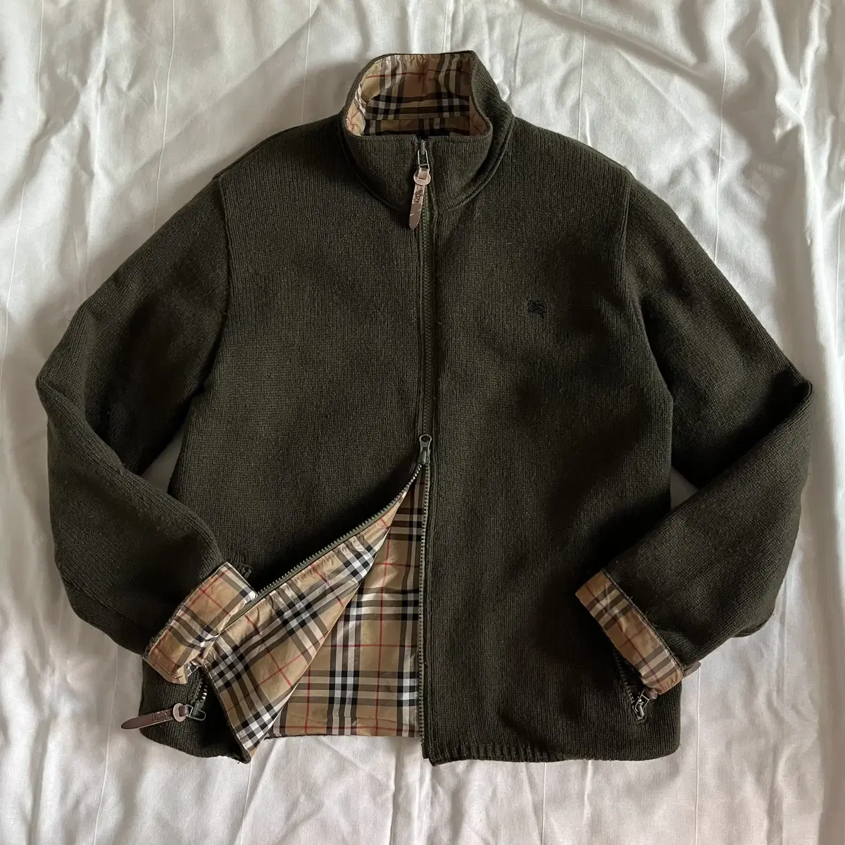 BURBERRYS 90's wool knit cardigan 블루라벨