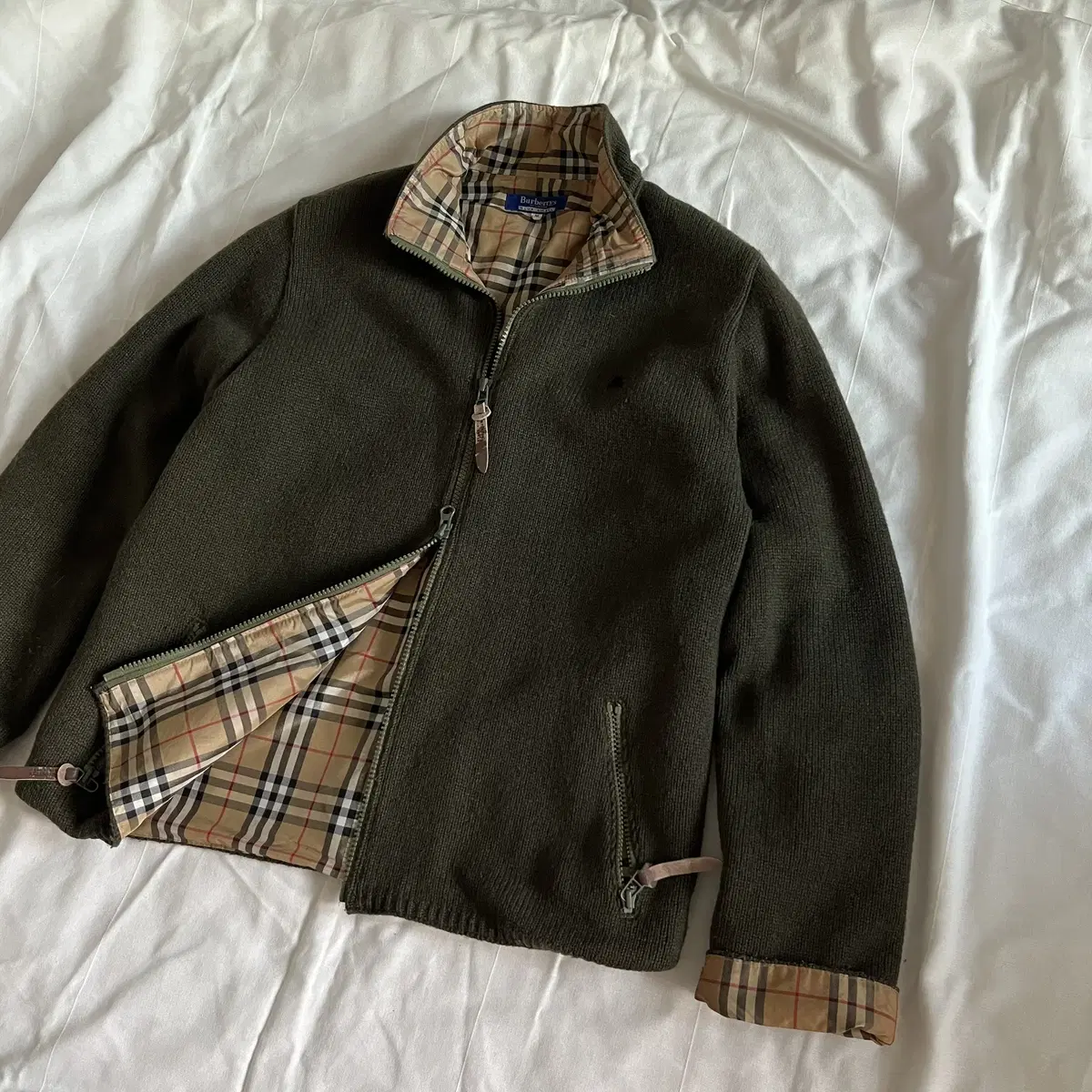 BURBERRYS 90's wool knit cardigan 블루라벨