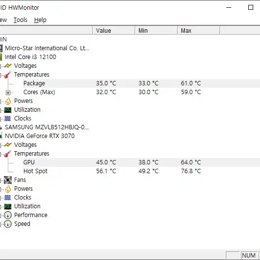 [개인] i3-12100F RTX 3070 게임용 PC 본체 팝니다