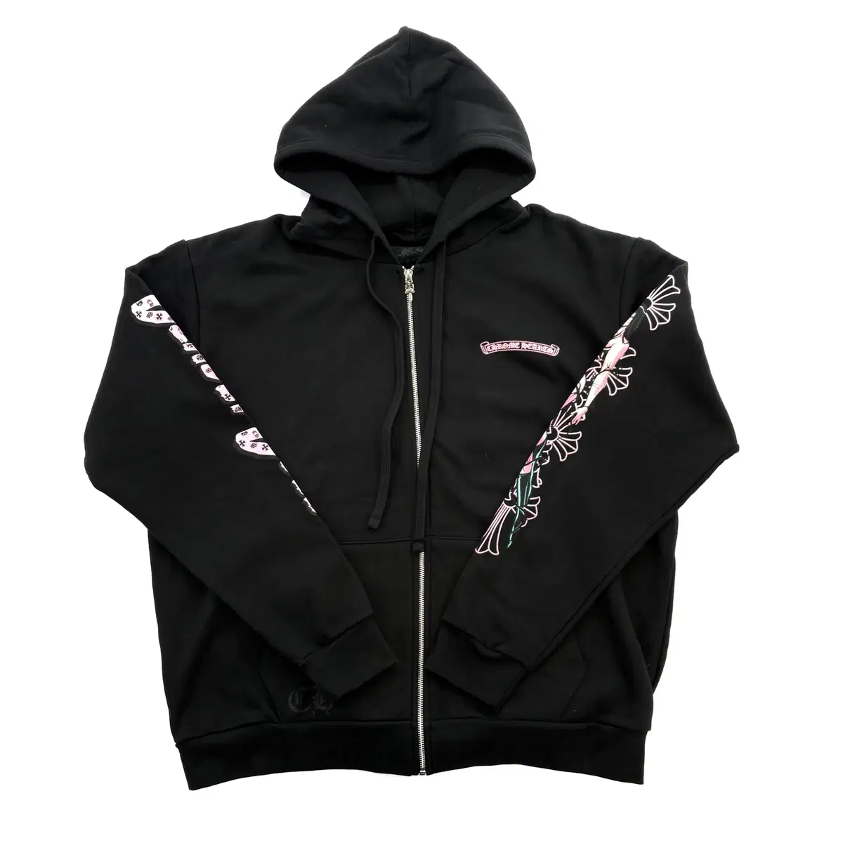 Chrome Hearts Deadly Doll Hooded Zip-Up Jacket, Black, XL