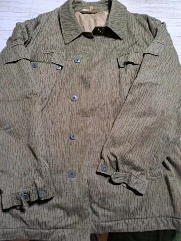 동독군 올리브 그린 스트라이프 밀리터리 재킷 K48