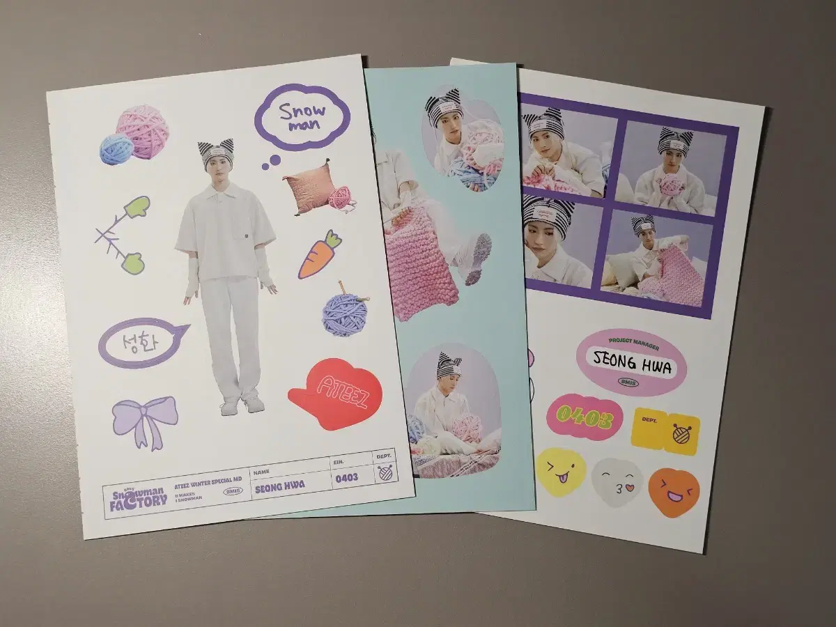 ATEEZ Snow Factory Sticker Book Seonghwa