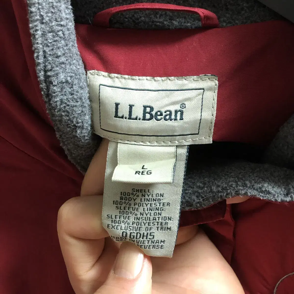 LLBean 레드 패딩 L