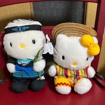 산리오 헬로키티 멕시코 키티 피리카다니엘 봉제 인형 2종 세트