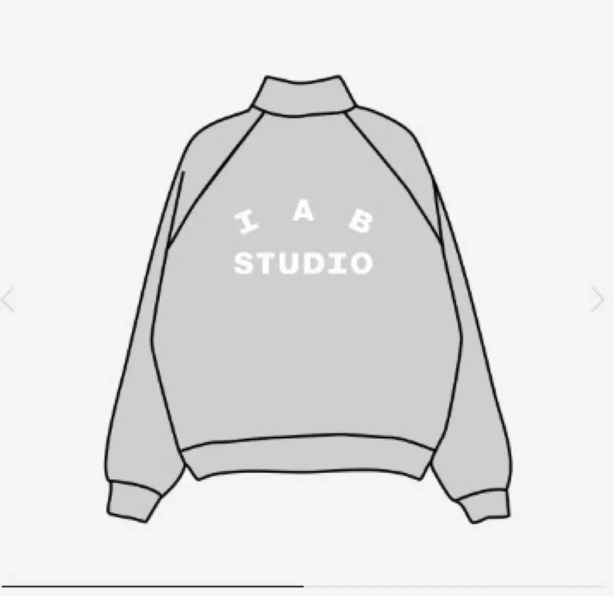 [iApps Studio L/New Product/Ticked] Two-way full zip-up gray white