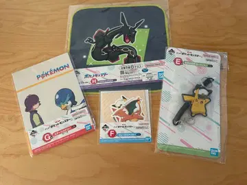 포켓몬제일복권 E상 F상 F상 G상 H상 캡틴 피카츄 검은색 레쿠자