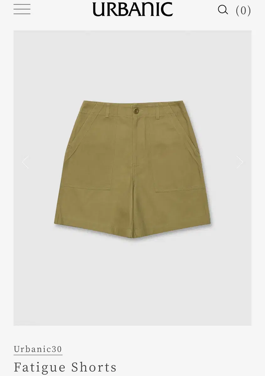 얼바닉30 fatigue shorts 올리브 small