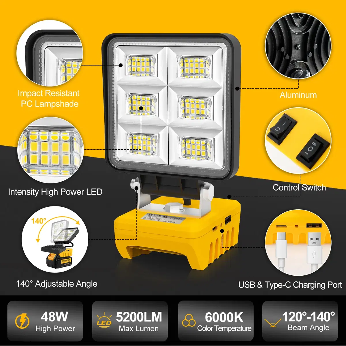 DEWALT 디월트 호환 LED랜턴 작업등