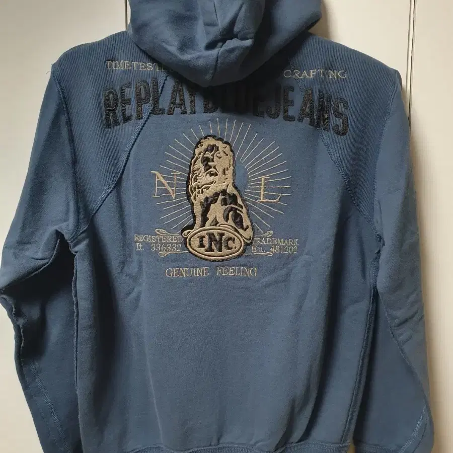 replay jeans hood zip-up