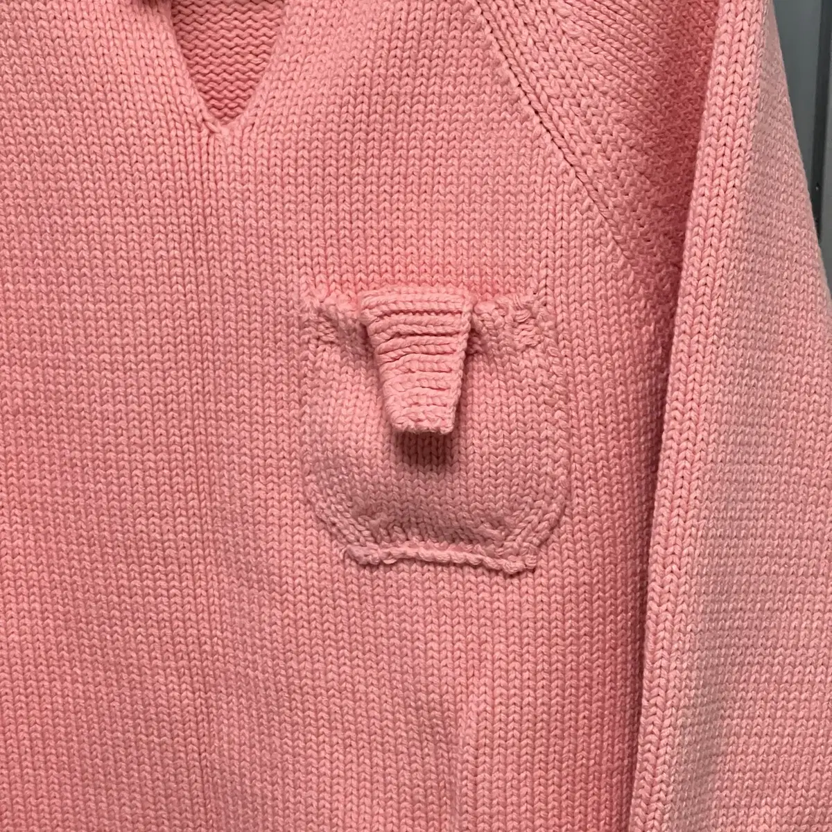 [OS] STU 24FW Collar Knit Pink 샘플