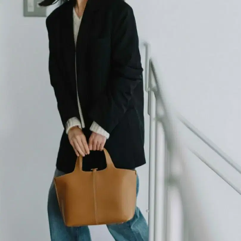 아뜰리에 드 루멘 Panier tote Bag(Tan Brown)-새제품