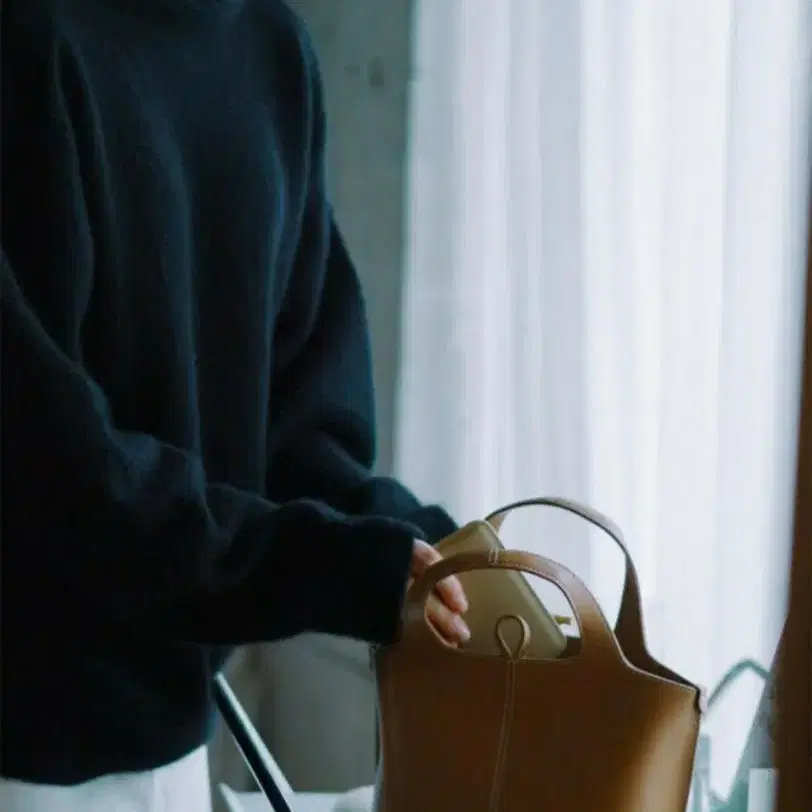 아뜰리에 드 루멘 Panier tote Bag(Tan Brown)-새제품