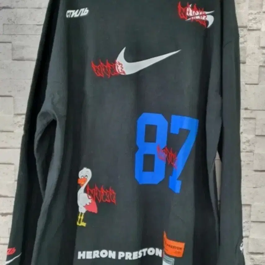 [Nike X Heron preston] 롱슬리브 티셔츠 L