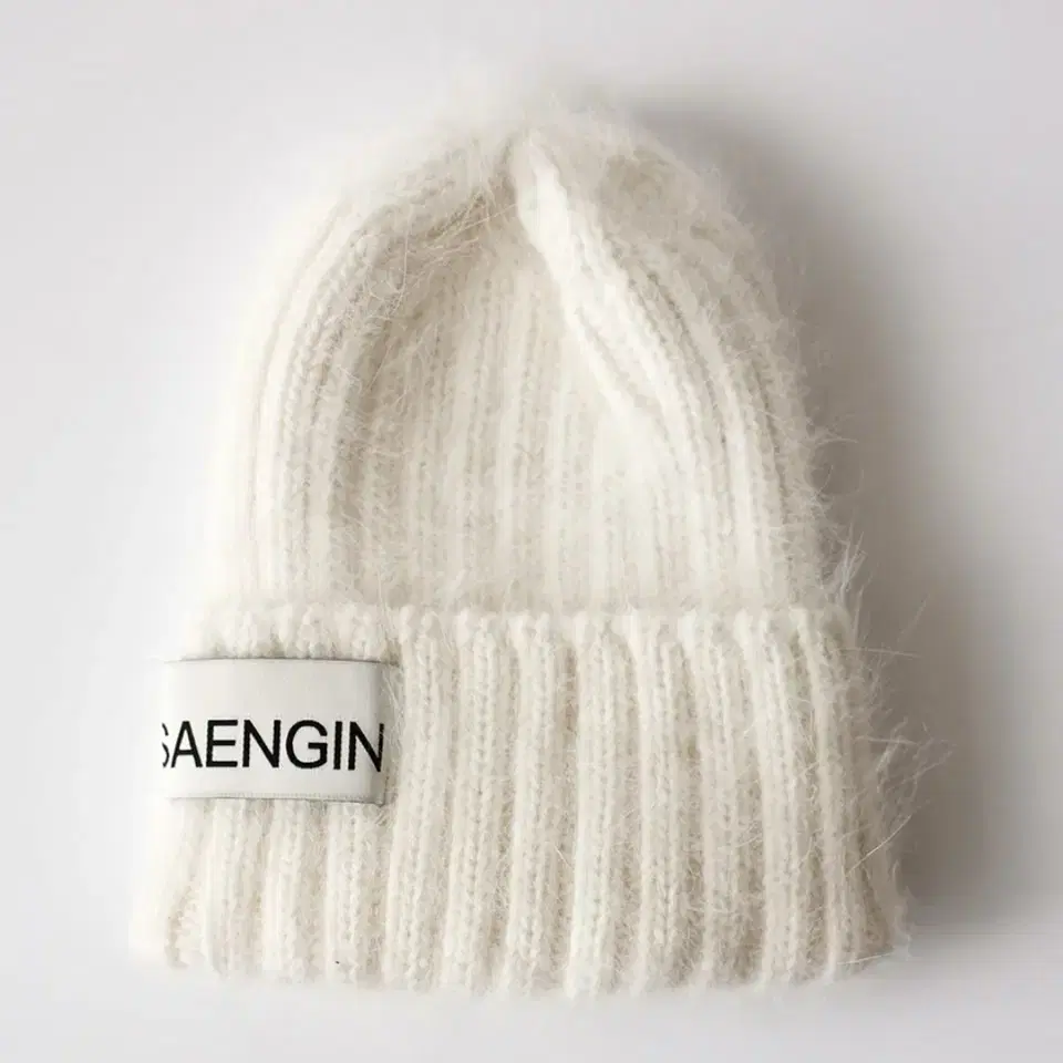 생긴스튜디오 비니 Angora Color Beanie (White)