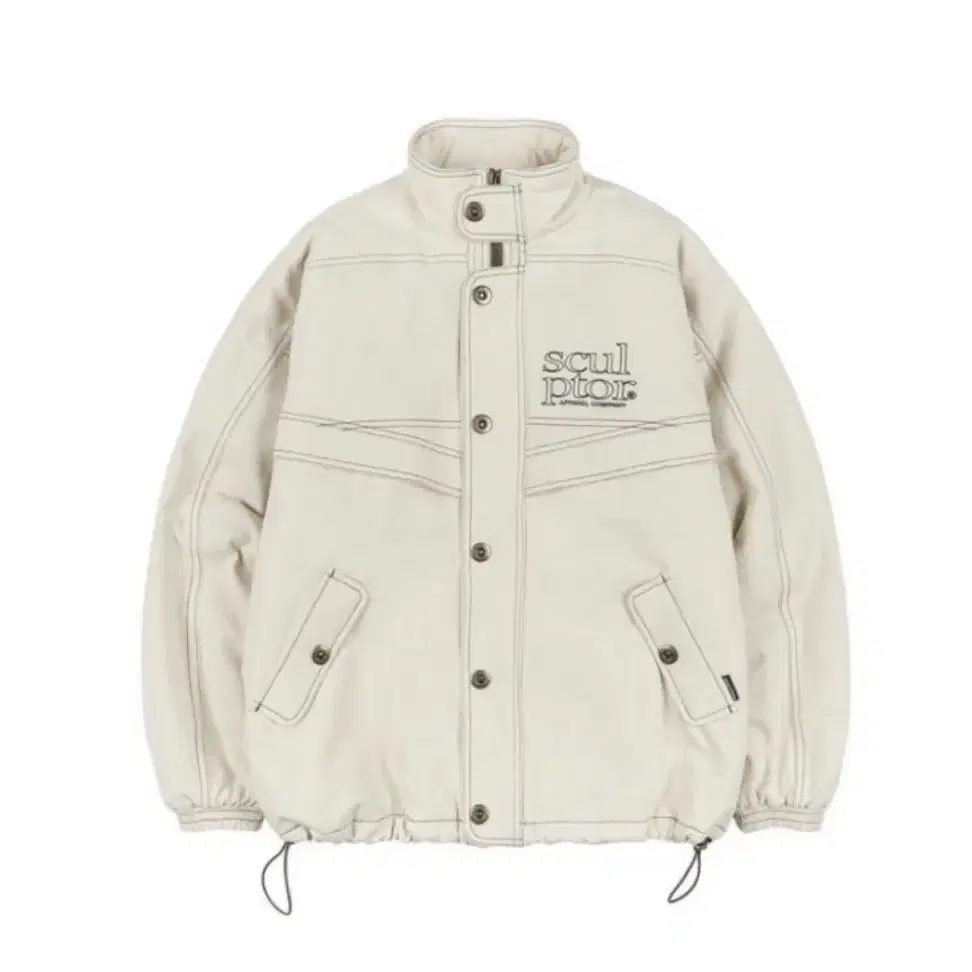 스컬프터 Contrast Stitch Work Jacket Cream