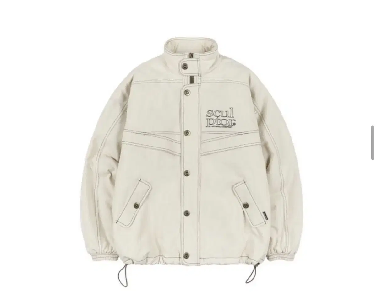 스컬프터 Contrast Stitch Work Jacket Cream