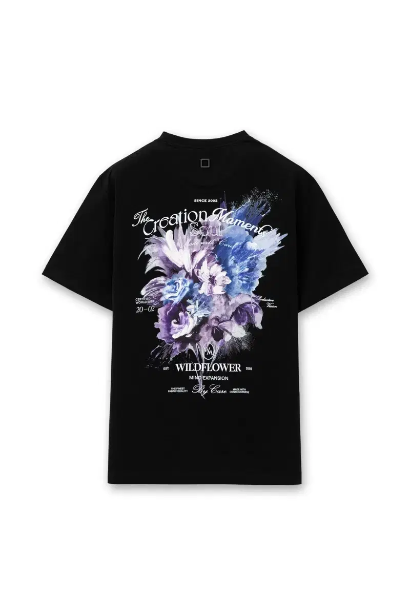 WOOYoungmi 25SS Flower Back Logo T-Shirt Black