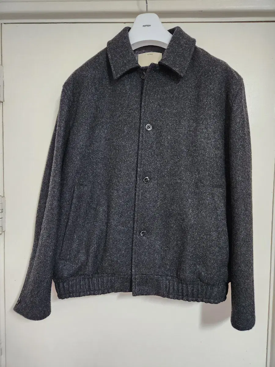 Pottery Wool Blouson Gray