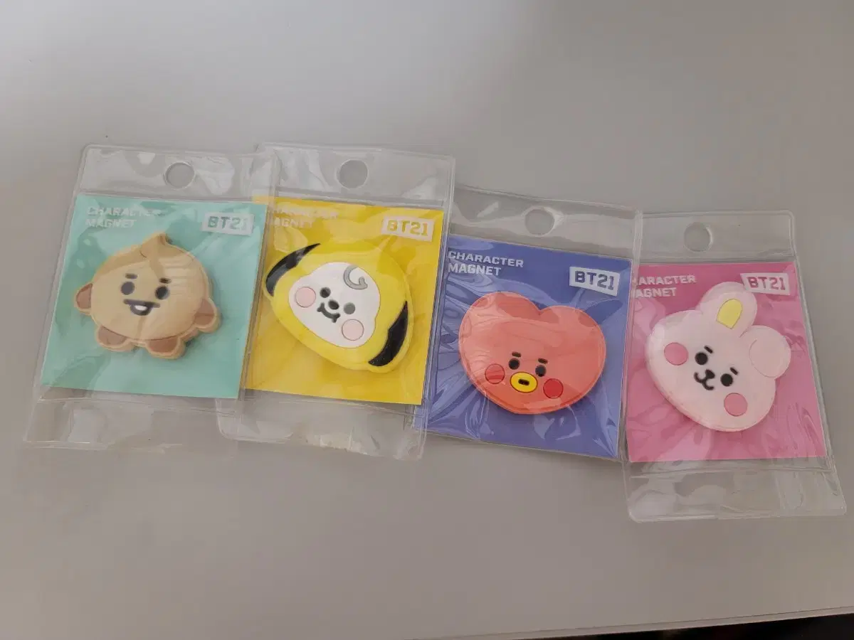 bt21 캐릭터 실리콘 마그넷 일괄