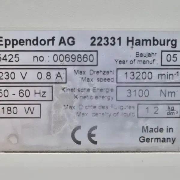 eppendorf Centrifuge 5415D 원심분리기