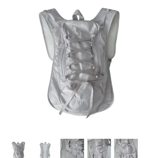 누엣 가방 Lace up backpack _ Grey