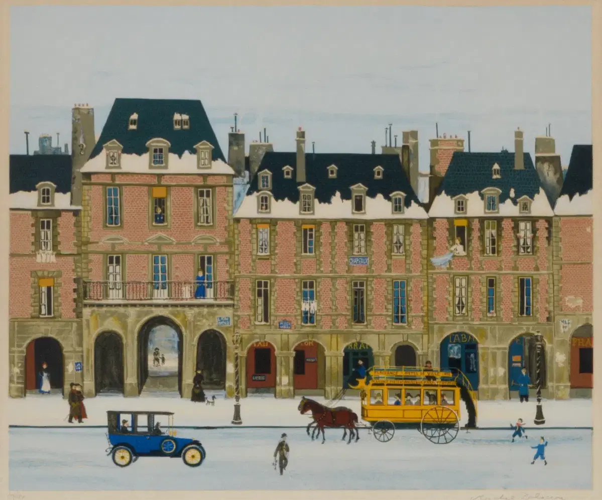 미셸 들라크루아 Place Des Vosges 석판화