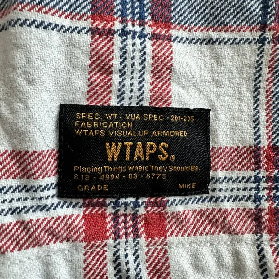 Wtaps 유니온ls 체크셔츠 m사이즈