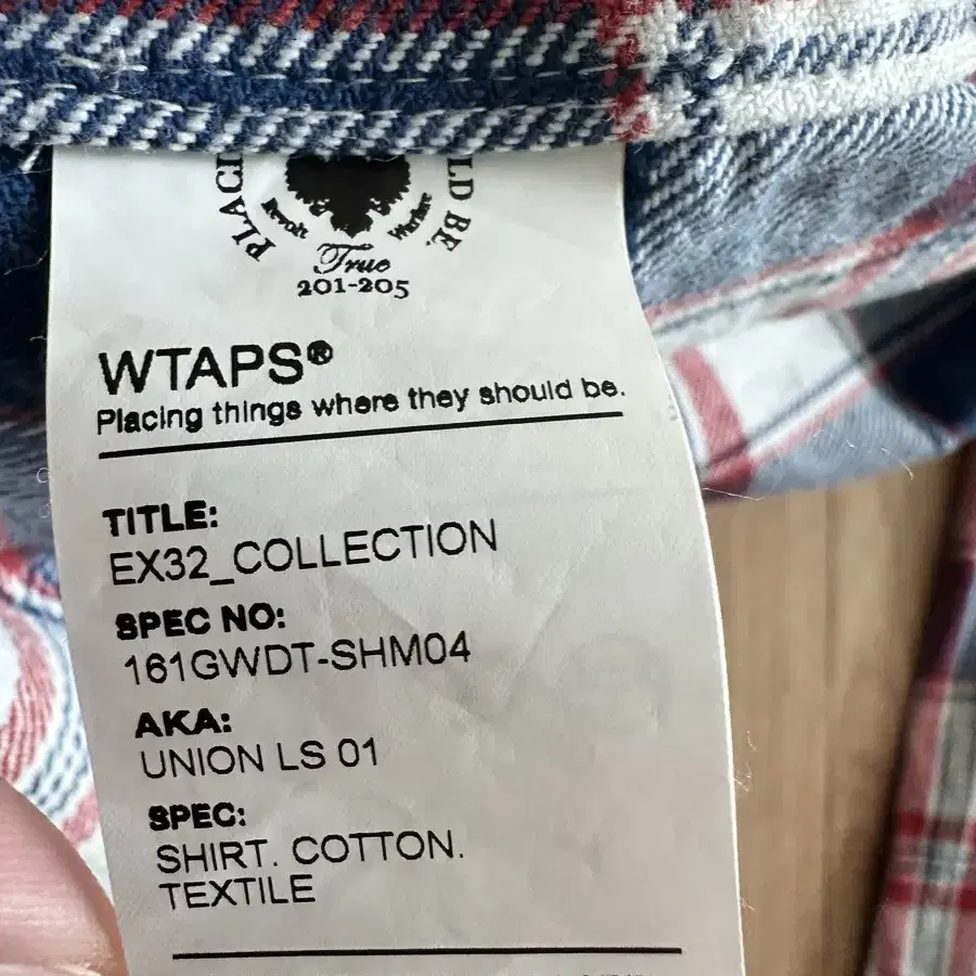 Wtaps 유니온ls 체크셔츠 m사이즈