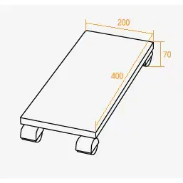 520x238x75mm MDF 소재 1단선반 모니터 받침대 엔틱