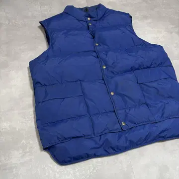 80s L.L.Bean 엘엘빈다운 베스트 USA제 살이 두툼한 파랑 XL